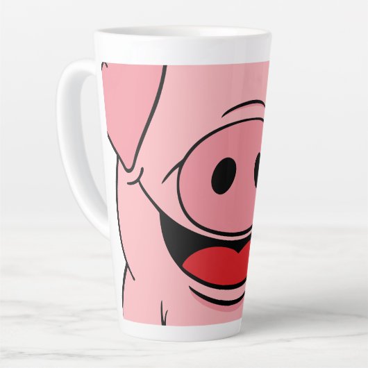 ピグ顔 カフェラテマグ (左アングル)