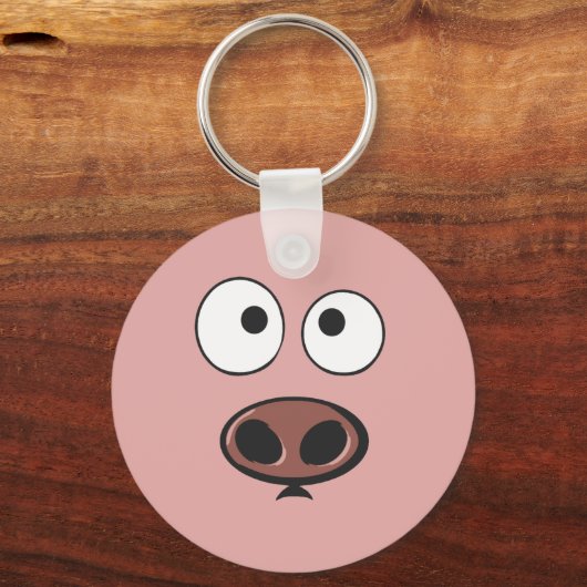 ピグ顔 キーホルダー (正面)