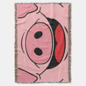 ピグ顔 スローブランケット (正面縦)