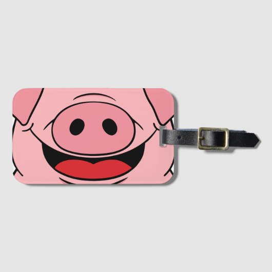 ピグ顔 ラゲッジタグ (正面横)