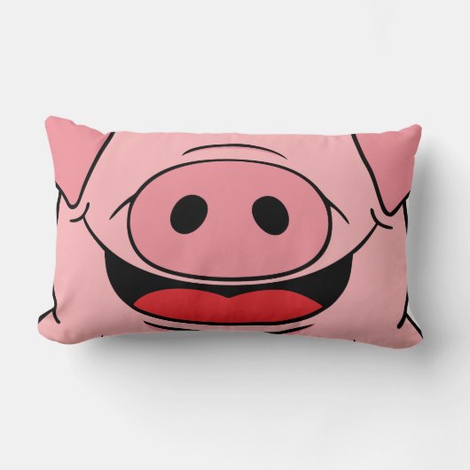 ピグ顔 ランバークッション (正面)