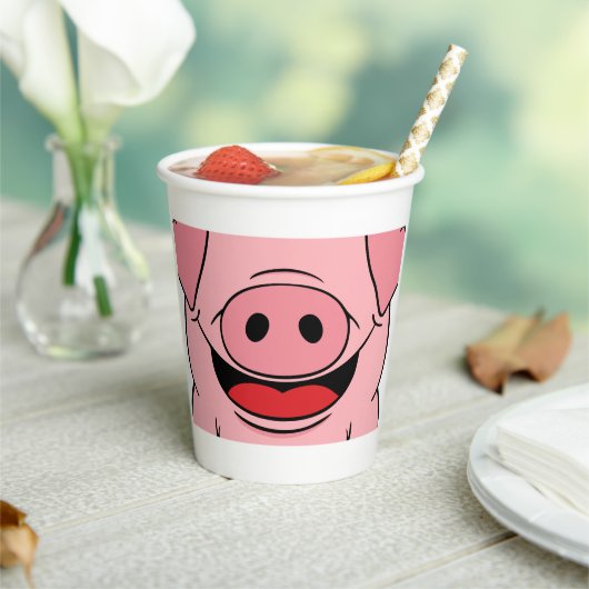 ピグ顔 紙コップ (インサイチュ)