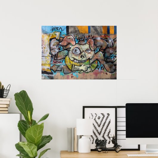 ピグ風変わり顔 ポスター (ホームオフィス)