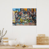 ピグ風変わり顔 ポスター (キッチン)