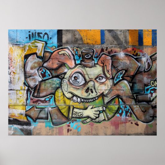 ピグ風変わり顔 ポスター (正面)