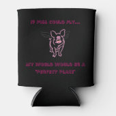 ピグ飛んでいるカスタムクーラーボックス 缶クーラー (正面)