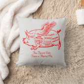 ピグ飛んでいるカット装飾用クッション クッション (ブランケット)