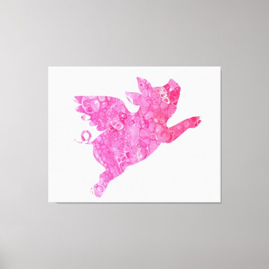 ピグ飛んでいるキャンバスプリントアート キャンバスプリント (正面)