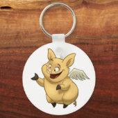 ピグ飛んでいるキーチェーン キーホルダー (正面)