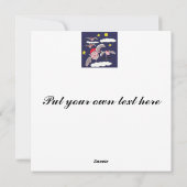 ピグ飛んでいるサンタ シーズンカード (裏面)