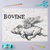 ピグ飛んでいるデクページ紙 薄葉紙 (クラフト)