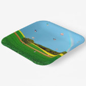 ピグ飛んでいるファーム紙プレート ペーパープレート (傾斜あり)