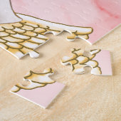 ピグ飛んでいるラブカスタムジグソーパズル ジグソーパズル (側面)