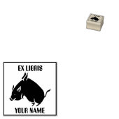 ピグ飛んでいる蔵書票 ラバースタンプ (押印)