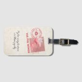 ピグ飛んでいる郵便荷物タグ ラゲッジタグ (正面横)