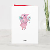 ピグ飛んでいる、バレンタインカード シーズンカード (裏面)