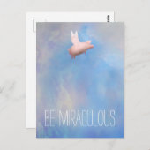 ピグ飛んでいる- Be Miracuousポストカード ポストカード (正面/裏面)