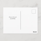 ピケットフェンスと庭園を使った発表 ポストカード (裏面)