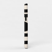 ピケミッドセンチュリーミニマル抽象芸術ブラック&クリーム Case-Mate iPhoneケース (裏面/右)