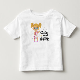 ピゲイルズガールピンクかわいいドラマチック頭が切れるサッシー トドラーTシャツ