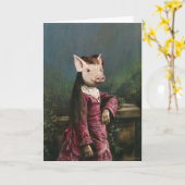 ピゲビクトリアンットガールグリーティングカード カード (黄色い花)