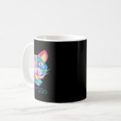 ピコアートおもしろい抽象芸術猫 コーヒーマグカップ (正面左)