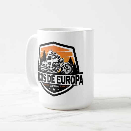 ピコスデヨーロッパカンタスペインのブリアンマウンテンズモーター コーヒーマグカップ (正面左)