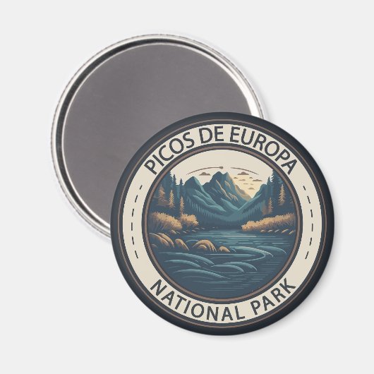 ピコスデヨーロッパナショナルパークスペイン旅行アート マグネット (正面/裏面)