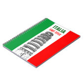 ピサおよびイタリアンな旗のパーソナライズなタワー ノートブック (左側)