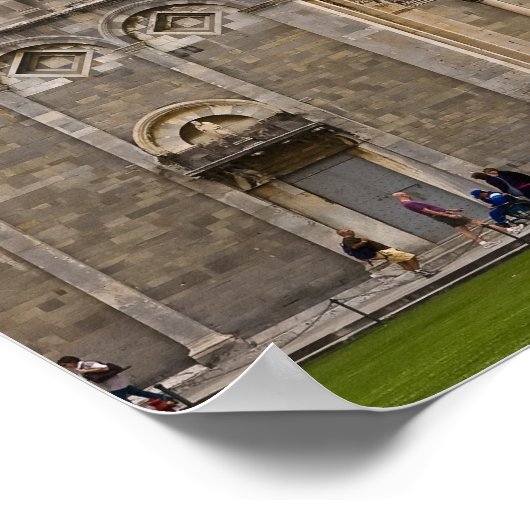 ピサと大聖堂の斜塔 – ピサ,イタリア ポスター (角)