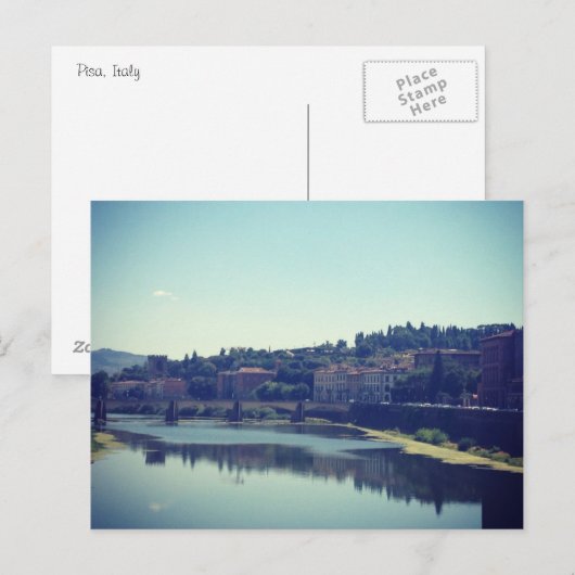 ピサと川 ポストカード (正面/裏面)