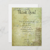 ピサのアパートでの結婚式　サンキューカード 招待状 (正面/裏面)