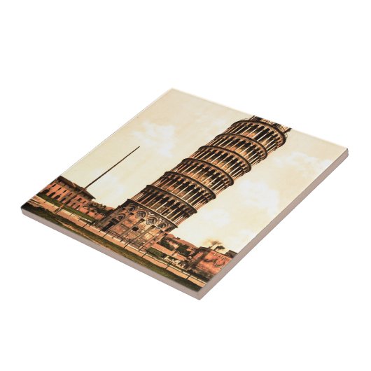 ピサのヴィンテージの斜塔 タイル (側面)