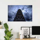 ピサの傾いた塔イタリアのヨーロッパ旅行写真 ポスター (ホームオフィス)