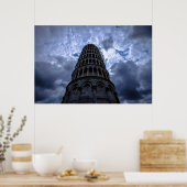 ピサの傾いた塔イタリアのヨーロッパ旅行写真 ポスター (キッチン)