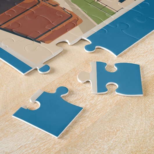 ピサの傾いた塔イタリア旅行アートヴィンテージ ジグソーパズル (側面)