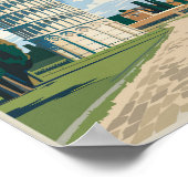 ピサの傾いた塔イタリア旅行アートヴィンテージ ポスター (角)