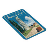 ピサの傾いた塔イタリア旅行アートヴィンテージ マグネット (右側)