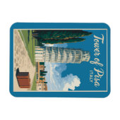 ピサの傾いた塔イタリア旅行アートヴィンテージ マグネット (横)