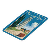 ピサの傾いた塔イタリア旅行アートヴィンテージ マグネット (左側)