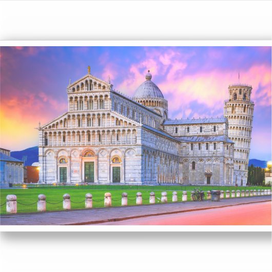 ピサの夕日 シール (正面)