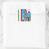 ピサの斜塔とピサンクロス スクエアシール (バッグ)