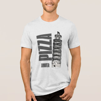 ピサの斜塔遺産のランドマークイタリア旅行Tシャツ トライブレンドＴシャツ