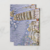 ピサの斜塔Mirsat Karabel著 招待状 (正面/裏面)