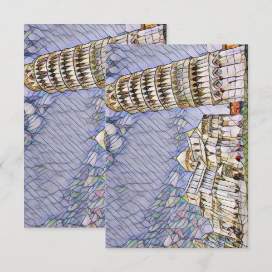 ピサの斜塔Mirsat Karabel著 招待状 (正面/裏面)