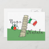 ピサのBuon Nataleタワー シーズンポストカード (正面/裏面)