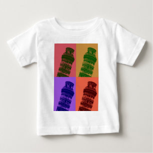 ピサアートの傾いたポップ・アートの塔 ベビーTシャツ
