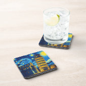 ピサイタリアの星空の夜の傾いた塔 コースター (右側)