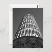 ピサイタリアの黒白の斜塔 ポストカード (正面/裏面)
