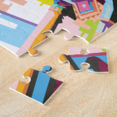 ピサイタリアアートの傾いたカラフル塔ポップ・アートの ジグソーパズル (側面)